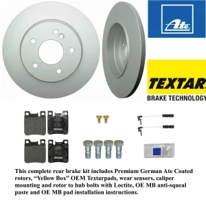 Ate Premium German Rear Brake Disc Textar Pad Kit 1998-03 Mercedes E320 Wagon