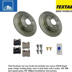 Premium Ate Complete Front Brake Disc & Pad Kit Mercedes 1990-95 Mercedes W129
