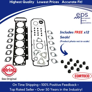 Complete Cylinder Head Gasket Set 1971-74 BMW 6 Cylinder 3.0S 3.0CS OEM Elring