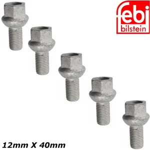 5 X Steel Wheel Lug Bolt 12mm X 40mm 60- 85 Mercedes 000 990 45 07 201 401 02 70